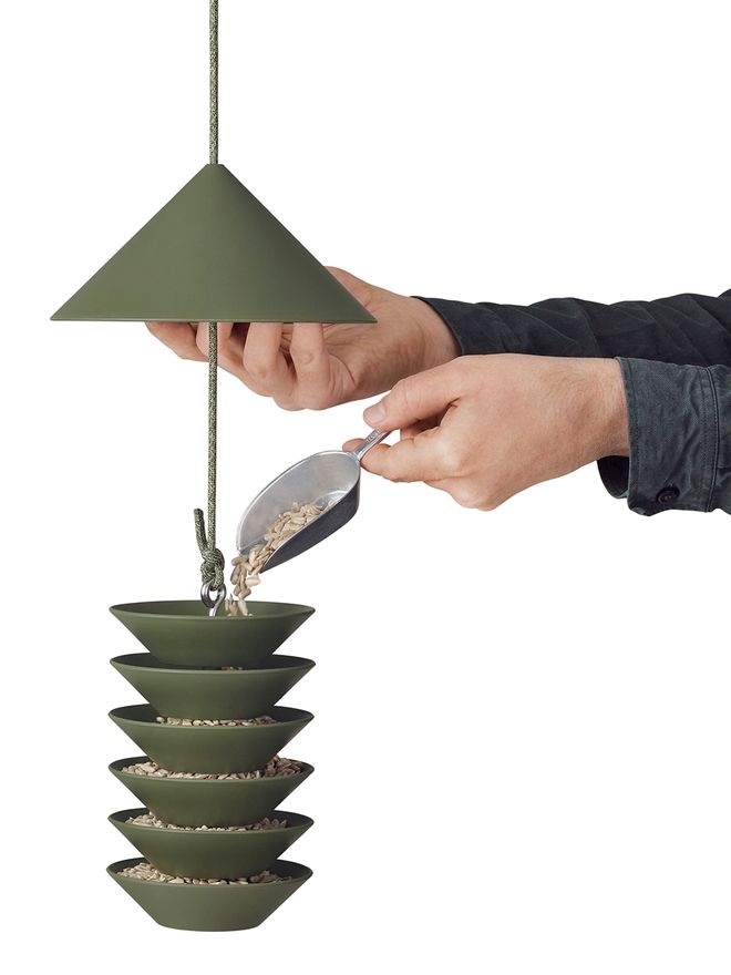 Bird Silo bird feeder, green