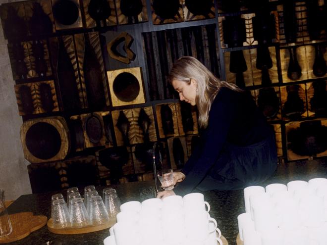 A portrait of Janni Vepsäläinen, creative director of Iittala