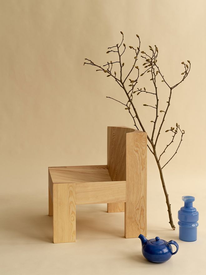 Vaarnii 006 lounge chair, pine