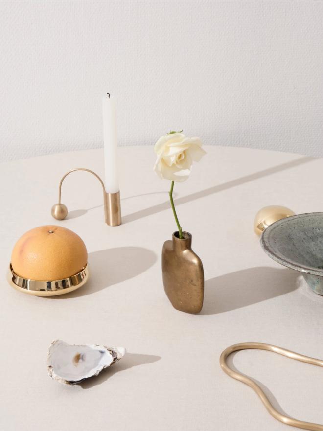 Vintage brass vase