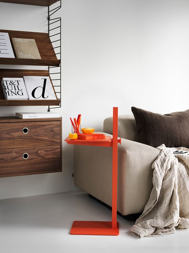 String Furniture Museum side table, orange