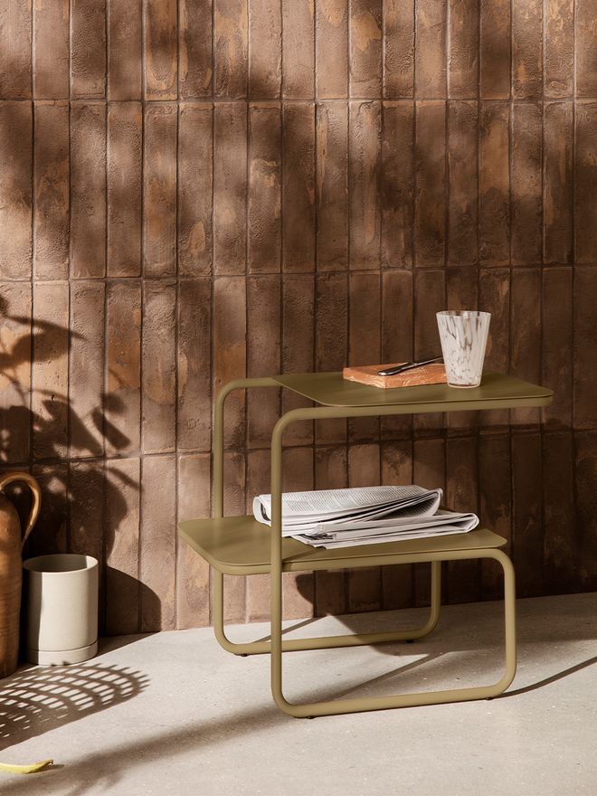 ferm LIVING Level side table, olive