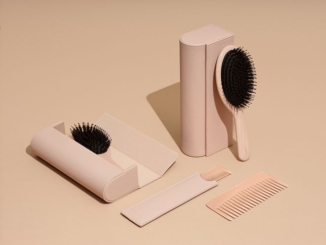 Nuori Revitalizing hair brush, large, rose