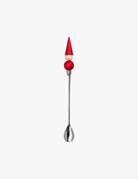 Tonttu spoon, 24 cm, stainless steel - red