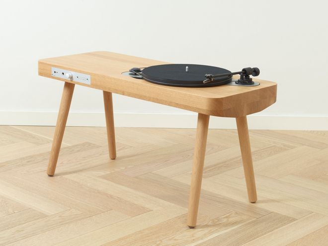 Wooden Turntable record player by Harri Koskinen