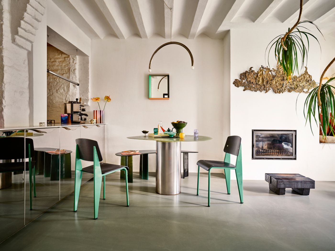 Vitra Standard chairs in an open kitchen