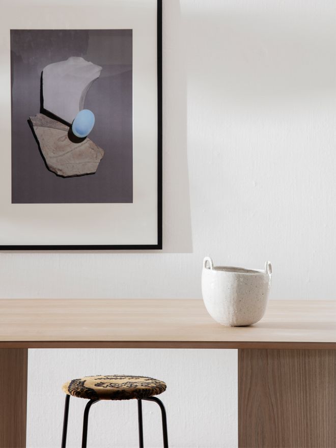 Ferm Living Speckle pot in white