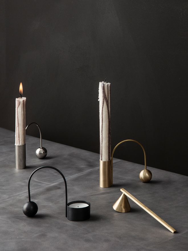 Ferm Living candle snuffer in brass