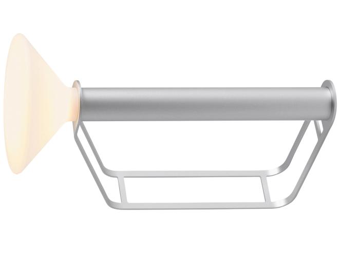 A product image of a grey Piton lamp.