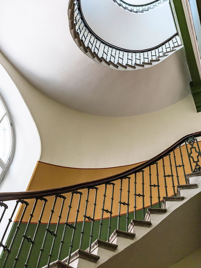 An old stairwell in Hanko, Finland
