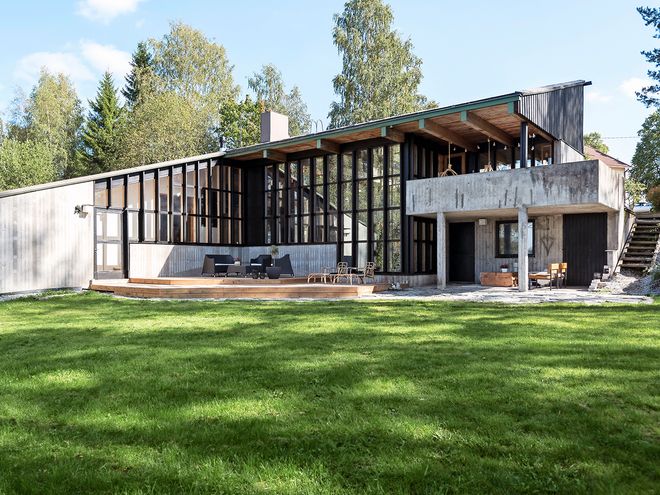 1970s concrete castle in Hankasalmi, Finland