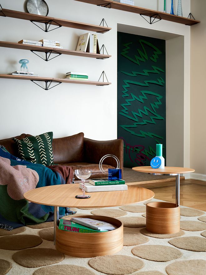Maze Parasol coffee table, L, oak