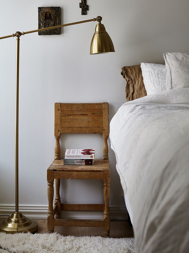 Brass floor lamp