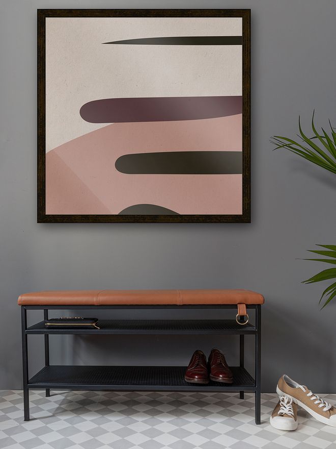 Maze Nancy bench, black - cognac