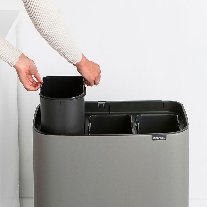 Brabantia Bo Touch Bin 3 x 11 L, Sense of Luxury, grey