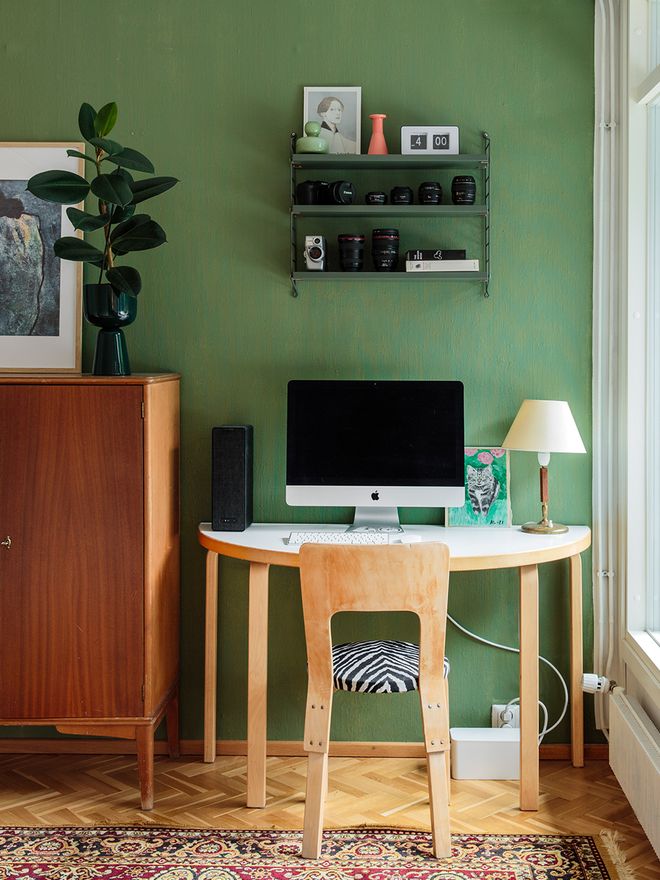 String Furniture String Pocket shelf, sage