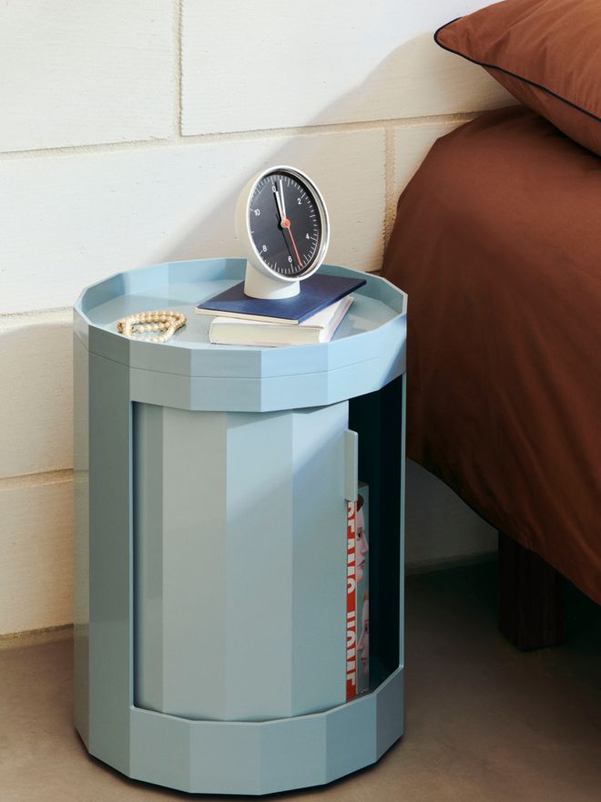 HAY Facet cabinet, low, misty blue