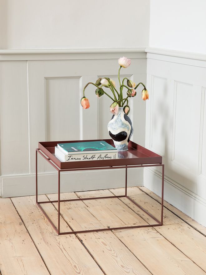 Hay's large Tray table in a chocolate shade.