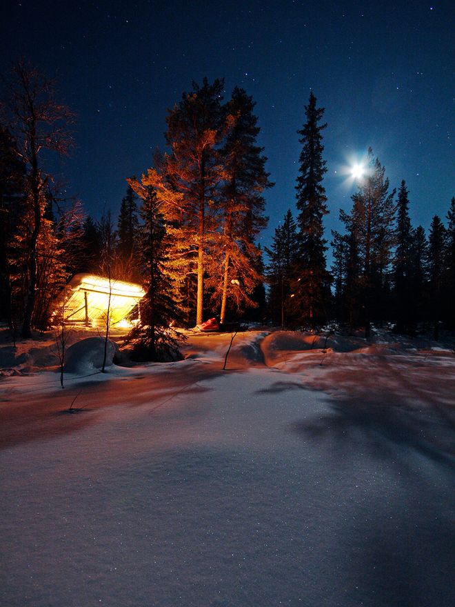 Sleeping outdoors in winter