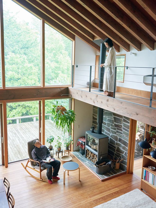 A couple in their living room 