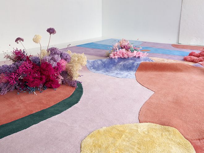 LAYERED Poppykalas Flower Field rug