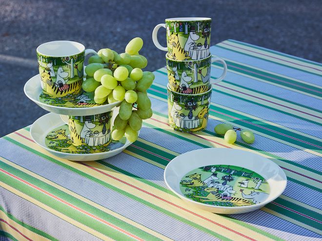 Moomin mug and plate summer 2023 Garden Party