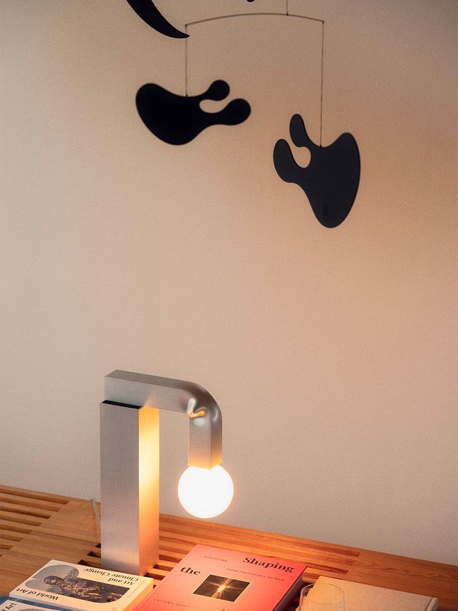A table lamp and a mobile