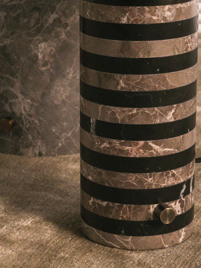 GUBI Gravity Upcycled-Marble Edition table lamp detail