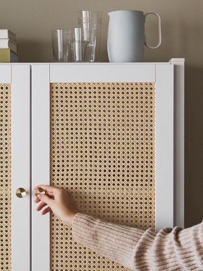 Lundia Classic cabinet w/ rattan doors