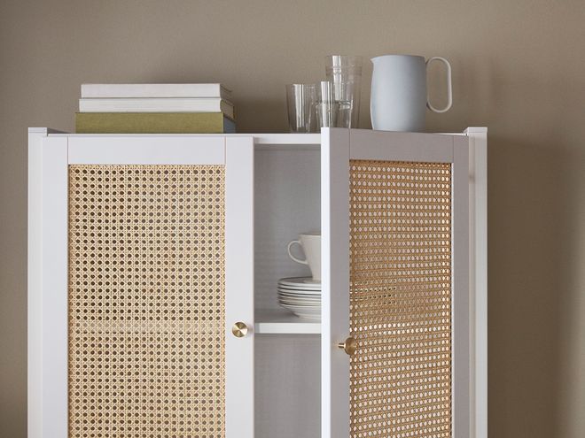 Lundia Classic cabinet w/ rattan doors