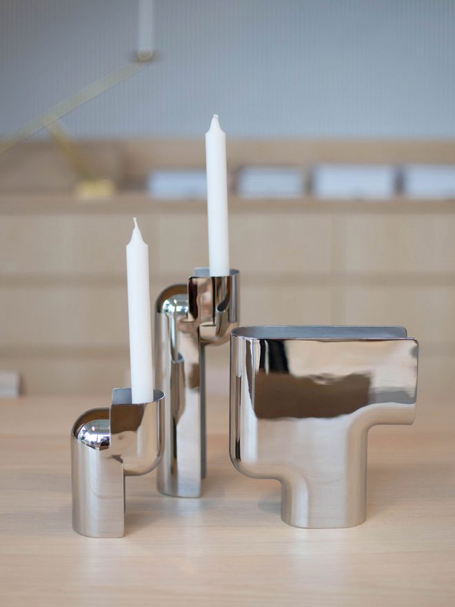 Georg Jensen  Nendo candleholder, small, stainless steel