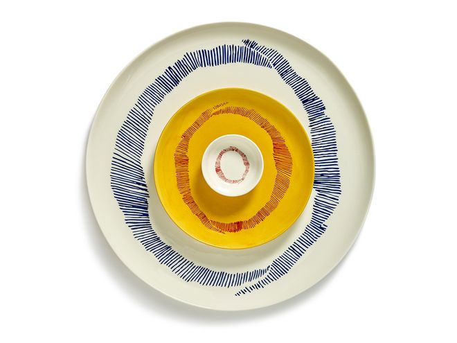 Serax  Feast serving plate, white - blue