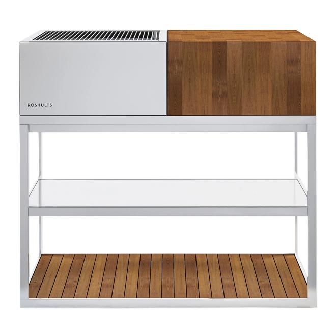 Röshults Module charcoal grill X, brushed stainless steel