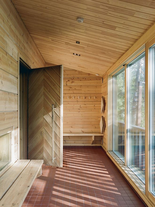 A view of the Kuusijärvi smoke saunas