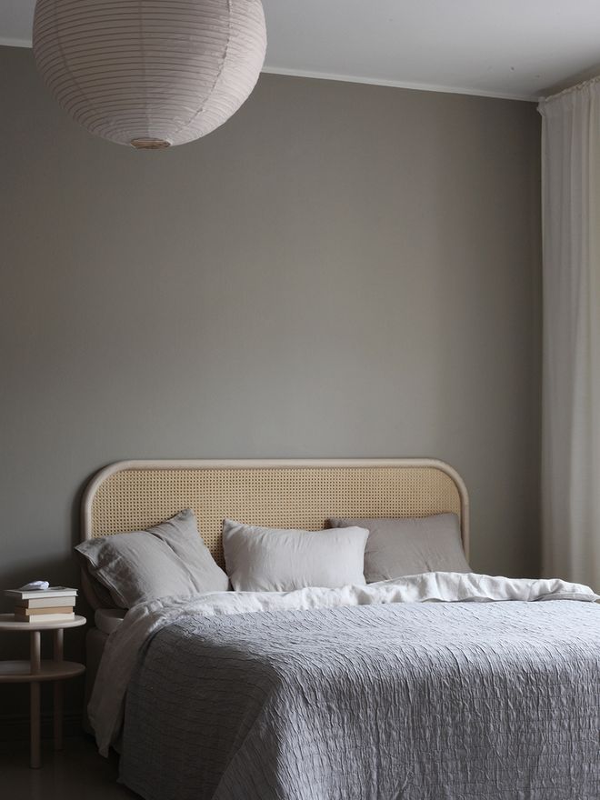 Hay's rice paper shade in a bedroom.