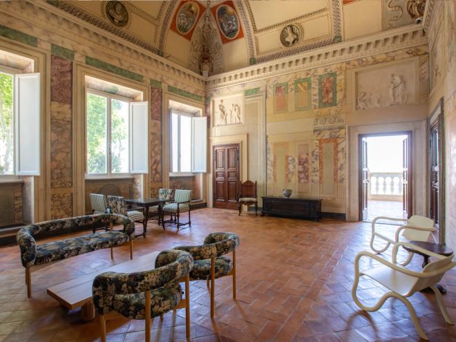 The renewed interior of Villa Lante’s Salone