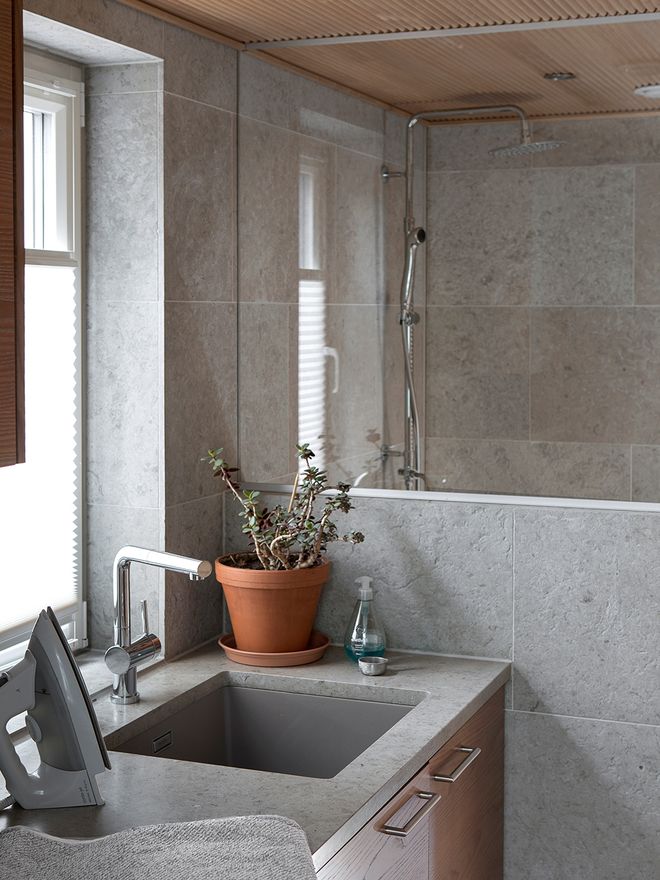 “Wooden surfaces make a stone building warm and cozy”