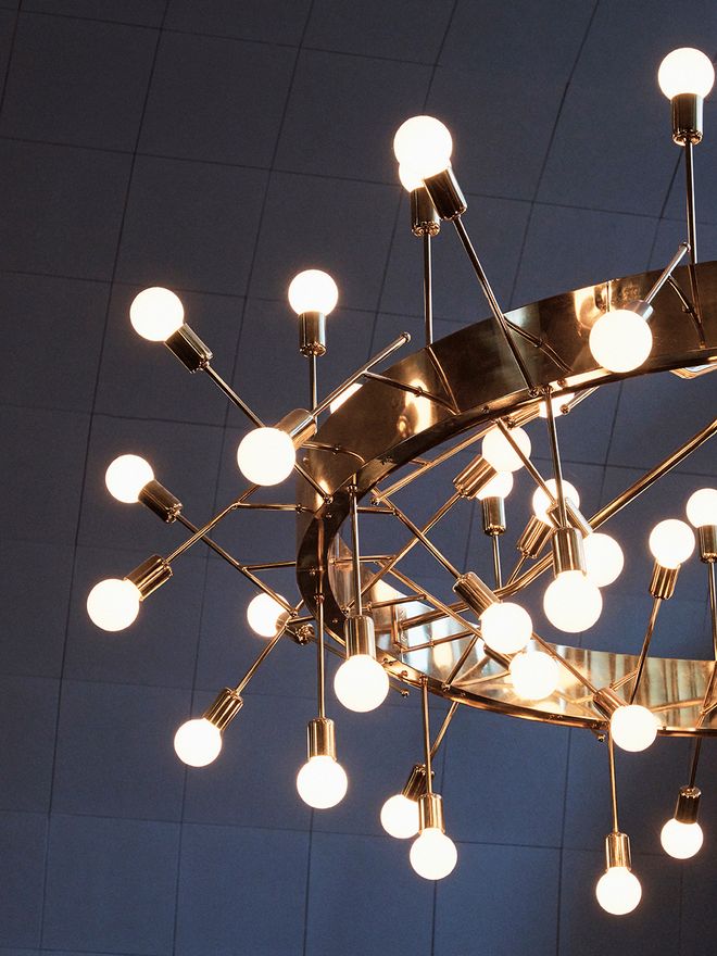 Paavo Tynell chandelier in Meilahti Church