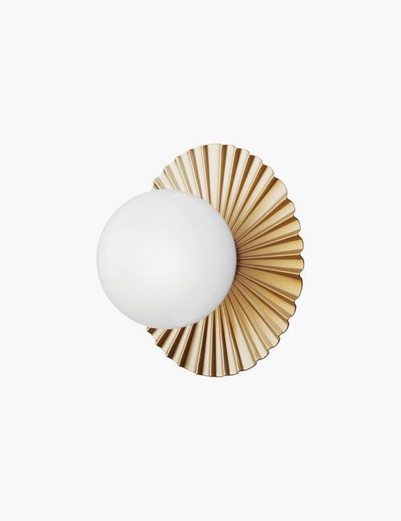 Liila Muuse wall/ceiling lamp, small, Nordic gold - opal