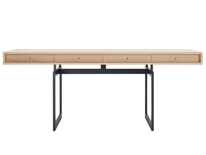 Karakter Office desk, oak - grey frame