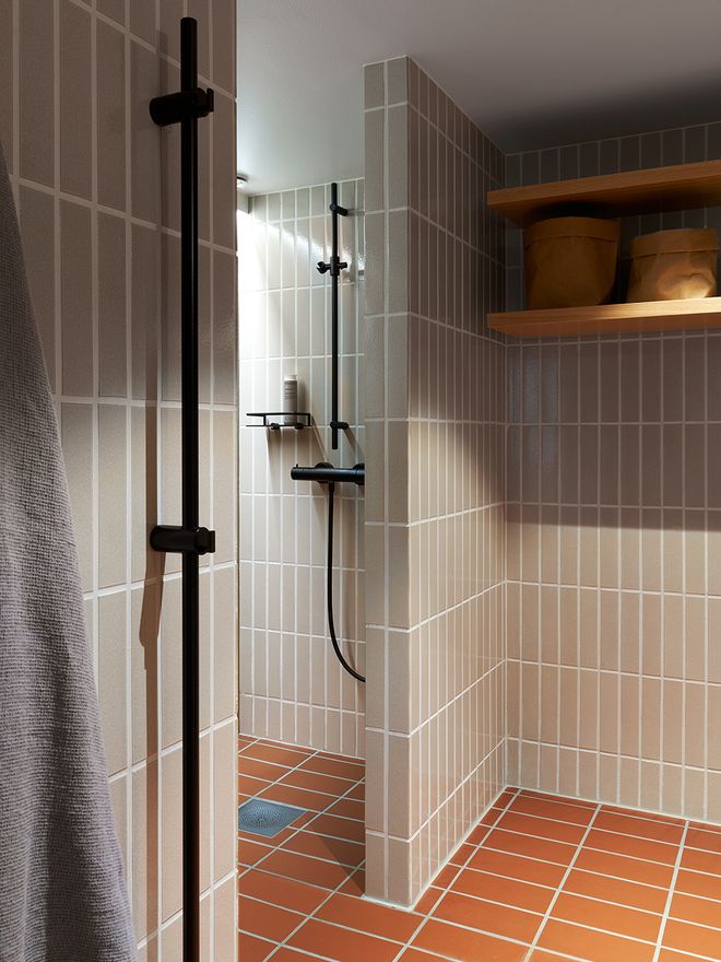 Agrob Buchtal burnt orange Craft series tiling