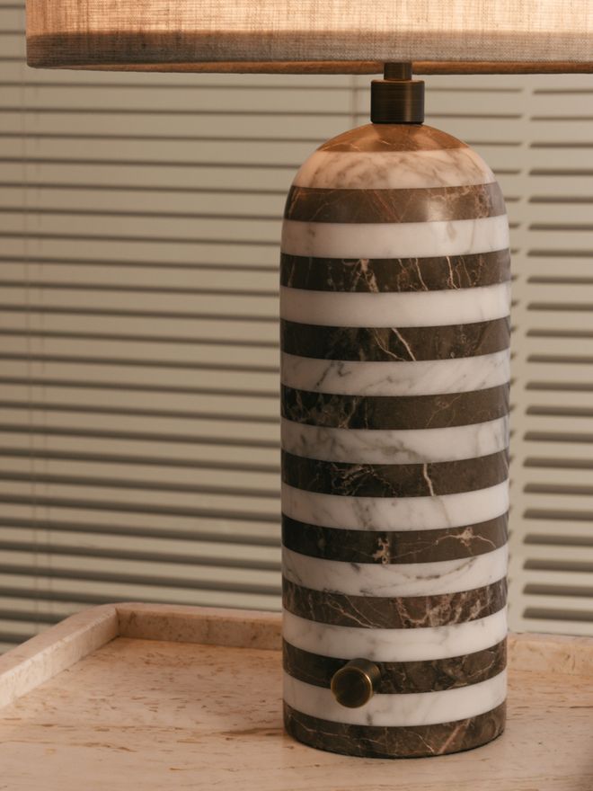 GUBI Gravity Upcycled-Marble Edition table lamp detail