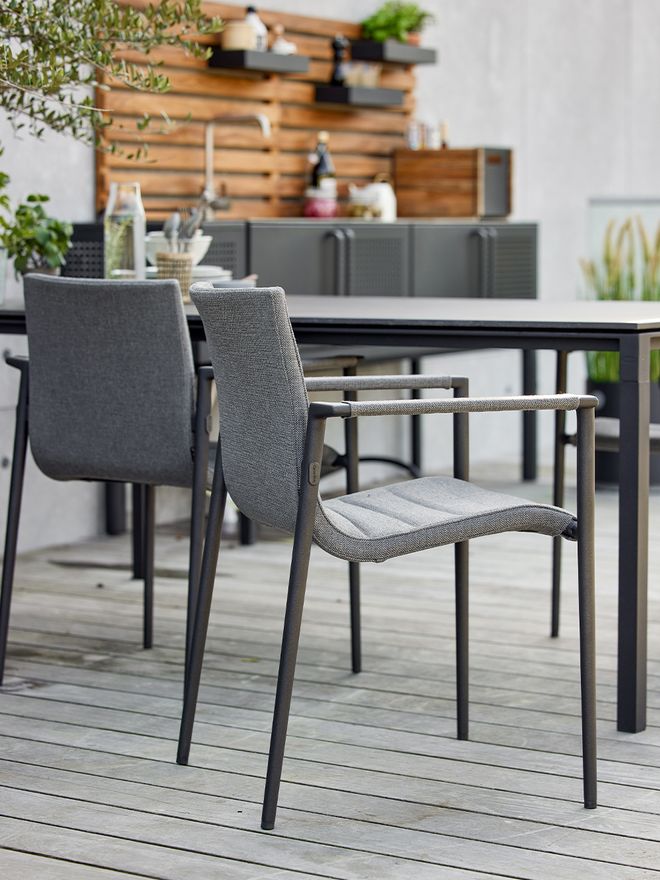 Cane-line Core armchair, stackable, grey