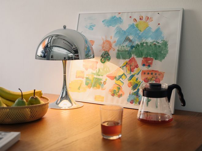 Louis Poulsen Panthella Mini table lamp, chrome