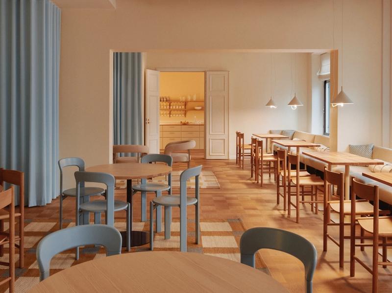 Avara working café Dittmar & Indreniuksen uudistetussa pääkonttorissa Helsingin historiallisessa Grönqvistin talossa
