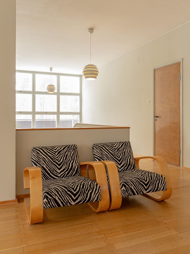 An image featuring Kantola, a residence designed by Alvar Aalto, located in Sunila, Finland.