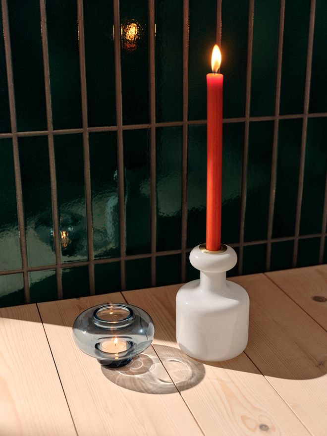 Marimekko Fyr candleholder, blueberry
