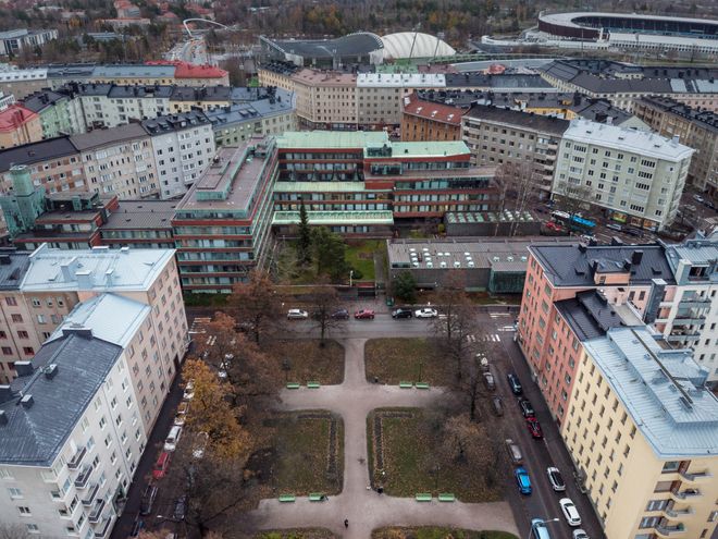 Aerial view of the Social Insurance Institution head office