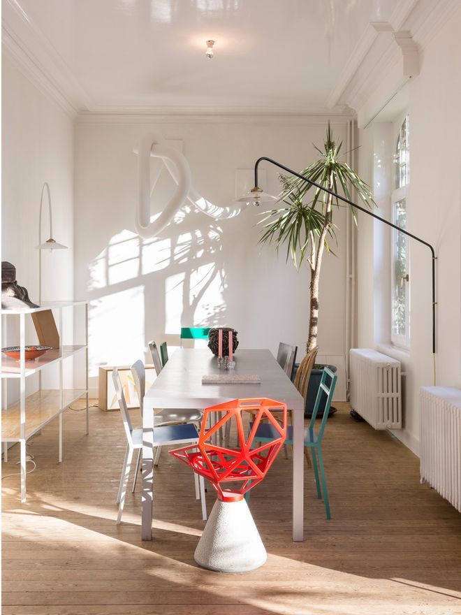 The dining area in Fien Muller and Hannes Van Severen’s home