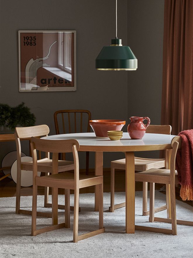 Artek Aalto table 91, birch - white
